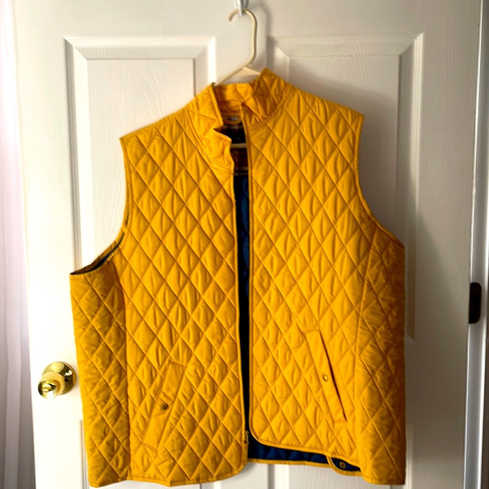 Lands' End Yellow Quilted Vest
